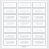 White Navy Nautical Wedding Guest Address Labels (Blatt)