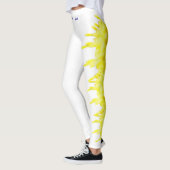 White Nebraska Staat Goldenrod Blume Leggings (Links)