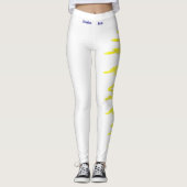 White Nebraska Staat Goldenrod Blume Leggings (Vorderseite)