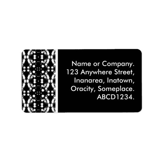 White Neon Adressaufkleber (Vorne)