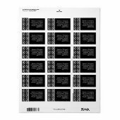 White Neon Adressaufkleber (Vorne)