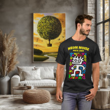 White Neon Alien - Funky Pop Art Creation