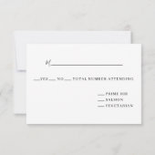 White Neon Boxwood Wedding RSVP (Rückseite)