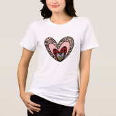 White Nested Hearts T-Shirt – Valentine Tee (Vorderseite)