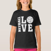White Netball Liebe, Netball T-Shirt (Vorderseite)