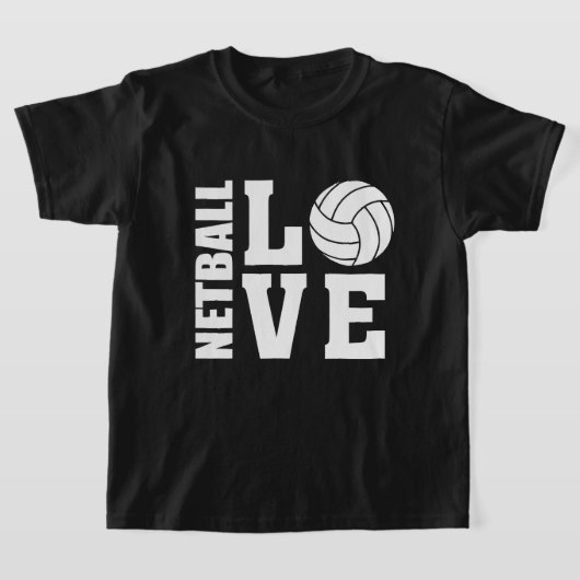 White Netball Liebe, Netball T-Shirt (Ablage )