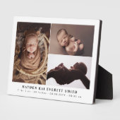 White Neutral Baby Foto Collage New Baby Fotoplatte (Seite)