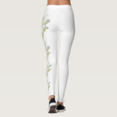 White Nevada Staat Blume Saguaro Cactus Leggings (Rückseite)