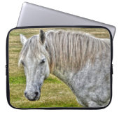 White New Forest Pony Wild Horse Laptopschutzhülle (Vorderseite)