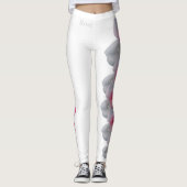 White New York Staat Blume (The Rose) Leggings (Vorderseite)