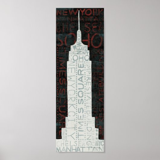 White New York Times Square Poster (Vorne)