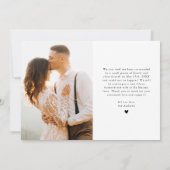 White Newlyweds Multi Foto Wedding Ankündigung (Rückseite)