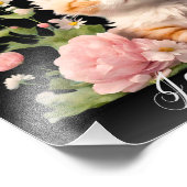 White Niedlich Kitten Cat in Blume Personalisiert  Fotodruck (Ecke)