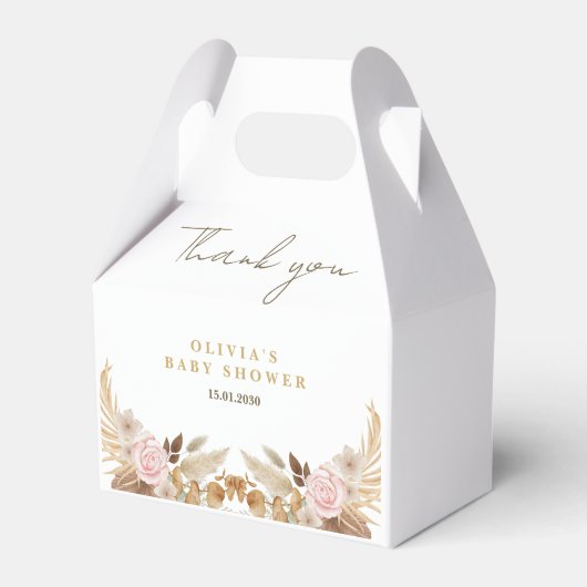 White Niedlich Watercolor Blume Kinderdusche Geschenkschachtel (Vorderseite)