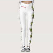 White North Carolina Staat Blume Dogwood Leggings (Vorderseite)