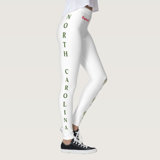 White North Carolina Staat Blume Dogwood Leggings (Rechts)