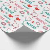 White Nurse Life Seamless Pattern (1) Geschenkpapier (Ecke)