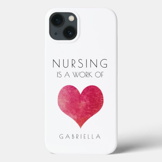 White Nursing ist ein Werk des Herzens Valentine Case-Mate iPhone Hülle (Rückseite)