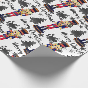White Nutcracker Soldier Weihnachtswrapping Paper Geschenkpapier