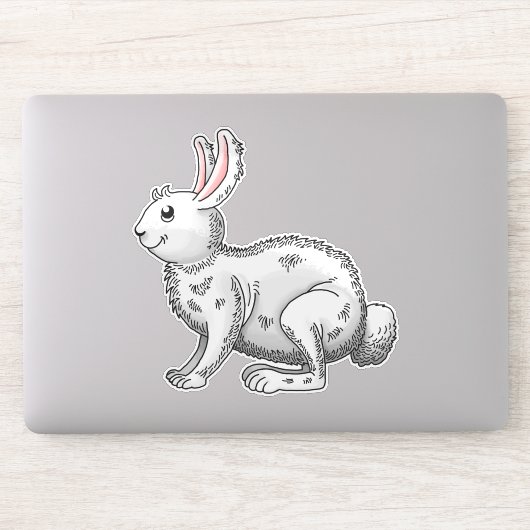 White Oaster Bunny Aufkleber (Computer)