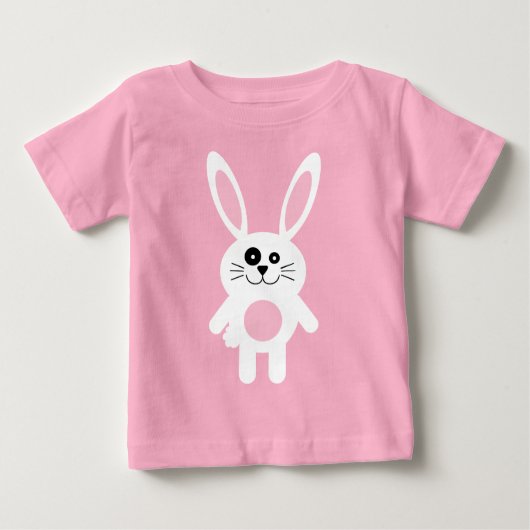 White Oaster Bunny Baby T-shirt (Vorderseite)