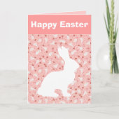 White Oaster Bunny Feiertagskarte (Vorderseite)