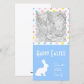 White Oaster Bunny Feiertagskarte (Vorne/Hinten)