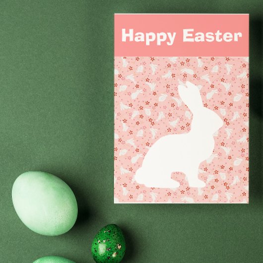 White Oaster Bunny Feiertagskarte