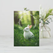 White Oaster Bunny Feiertagskarte (Stehend Vorderseite)