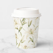 White Oaster Lilies Pappbecher (Links)