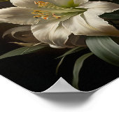 White Oaster Lilis Blume Art Print Poster (Ecke)