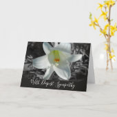 White Oaster Lily Deepest Sympathiekarte Karte (Gelbe Blume)