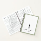 White Olive Green Niedlich Balloon Whisky Notizblock (Innenseite)