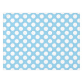 White on Baby Blue Large Size Polka Dots Tischdecke (Vorderseite (Horizontal))
