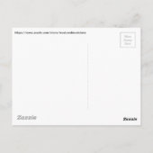 White-on-Black Alto Clef C-Clef Viola Music Postkarte (Rückseite)