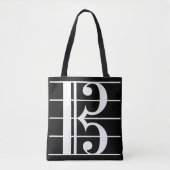 White-on-Black Alto Clef Tasche (Vorderseite)