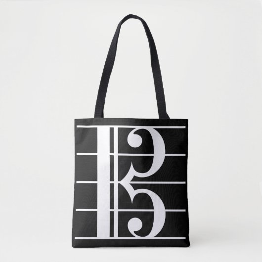 White-on-Black Alto Clef Tasche (Vorderseite)