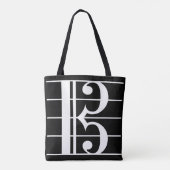 White-on-Black Alto Clef Tasche (Rückseite)
