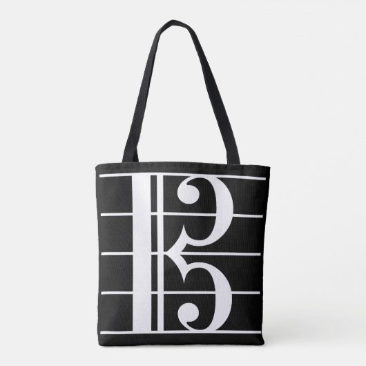 White-on-Black Alto Clef Tasche (Rückseite)
