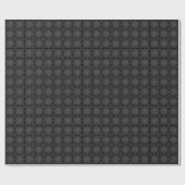 White on Black Crochet Chart Wrapping Paper Geschenkpapier (Flach)