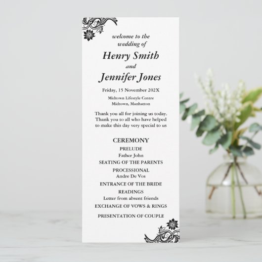 White on Black Flat Programm (Stehend Vorderseite)