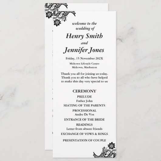 White on Black Flat Programm (Vorne/Hinten)