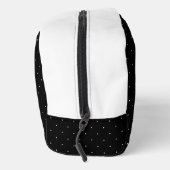 White On Black Laurel Monogram Polka Dot Pattern Waschbeutel (Rechts)