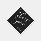 White on Black Modern Text jubelt auf 18 Jahre Serviette (Ecke)
