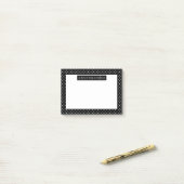 White On Black Polka Dots Pattern Custom Text Post-it Klebezettel (Auf Schreibtisch)