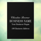 White on Black Window Decal Clings Business Zuhaus Fensteraufkleber (Blatt 3)