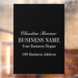 White on Black Window Decal Clings Business Zuhaus Fensteraufkleber