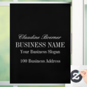 White on Black Window Decal Clings Business Zuhaus Fensteraufkleber (Zuhause)