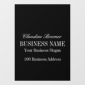 White on Black Window Decal Clings Business Zuhaus Fensteraufkleber (Blatt)