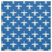 White on Blue A-10 Warthog Attack Jet Muster Stoff (Muster)